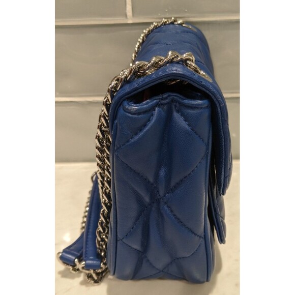 MICHAEL KORS Admiral Blue Lambs Leather Quilted SLOAN Handbag Purse - Picture 11 of 16